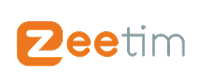 Zeetim logo with an orange stylized "Zee" and light gray "tim" in lowercase letters on a transparent background.