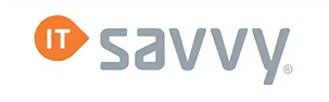 ITsavvy logo with "IT" in white letters inside an orange teardrop shape, followed by the word "savvy" in gray lowercase letters.