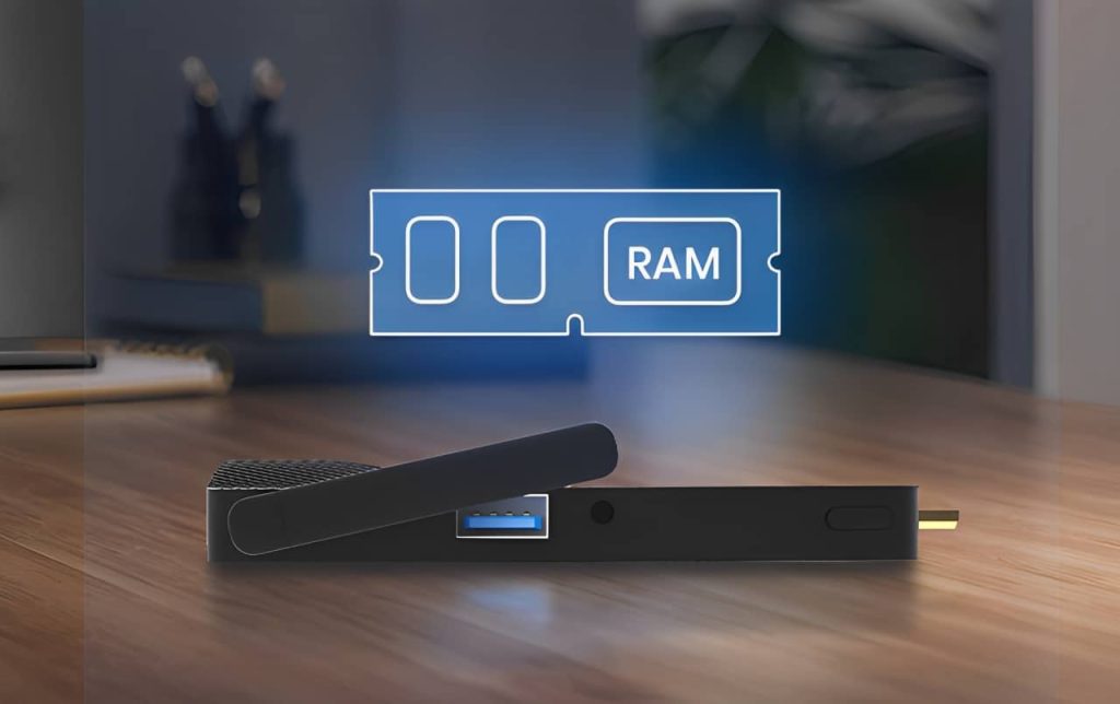 A small black device featuring a prominent RAM logo on its surface.