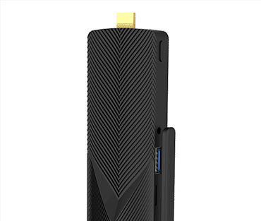 A compact black and white device with a small screen, likely used for communication or data display