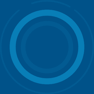 Three concentric blue circles with varying thicknesses on a dark blue background.